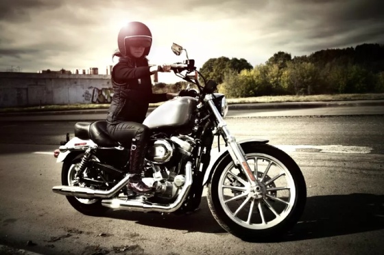 Rider on Motorcycle